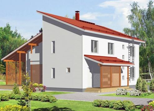 № 1240 Купить Проект дома Модерн 174-206. Закажите готовый проект № 1240 в Пскове, цена 62640 руб.