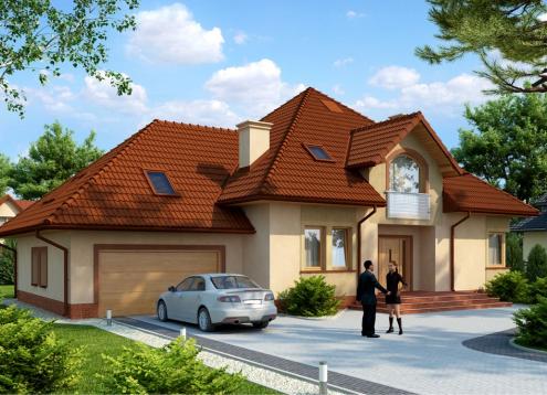 № 1607 Купить Проект дома Монтеркоре Дуэ. Закажите готовый проект № 1607 в Пскове, цена 77544 руб.
