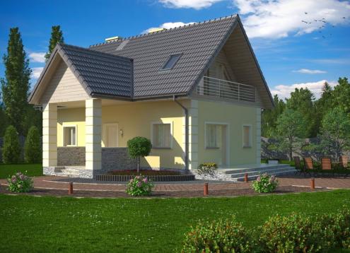 № 1608 Купить Проект дома Олкза. Закажите готовый проект № 1608 в Пскове, цена 34560 руб.