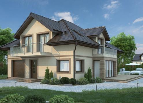 № 1640 Купить Проект дома Сирень. Закажите готовый проект № 1640 в Пскове, цена 49075 руб.